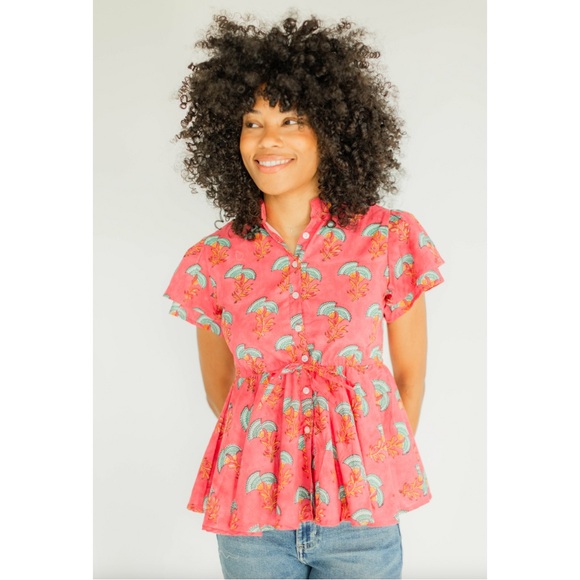 Victoria Dunn Tops - Victoria Dunn Magnolia Blouse - Blooming Dahlia